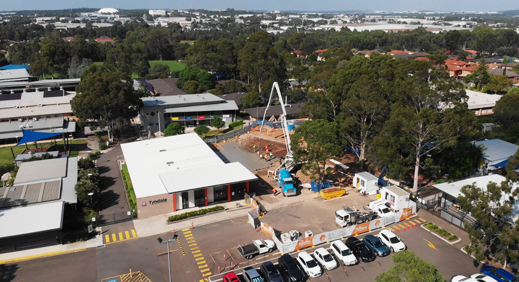 Another successful pour at Tyndale Christian School, Blacktown NSW