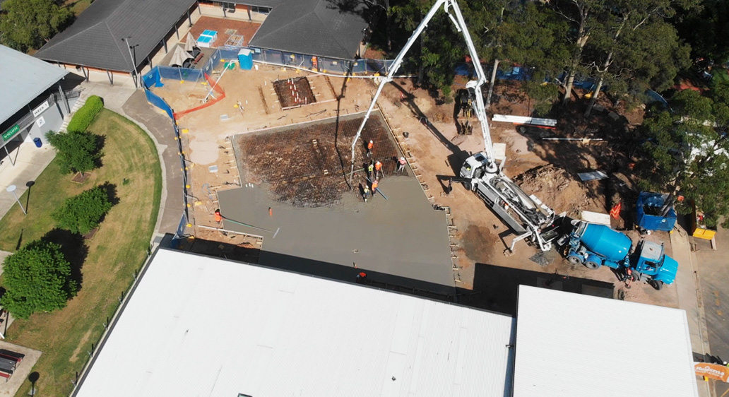 Another successful pour at Tyndale Christian School, Blacktown NSW