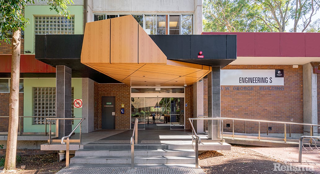 Facade upgrade works at the University of Newcastle