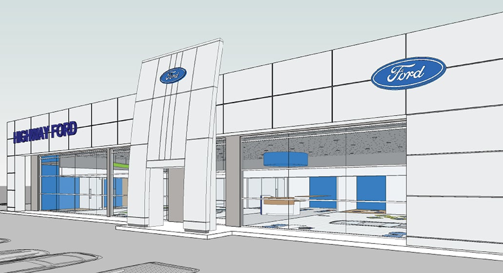 Project won – Refurbishment and facade upgrade works to Ford Cardiff, Ford Rutherford and Volkswagen Cardiff