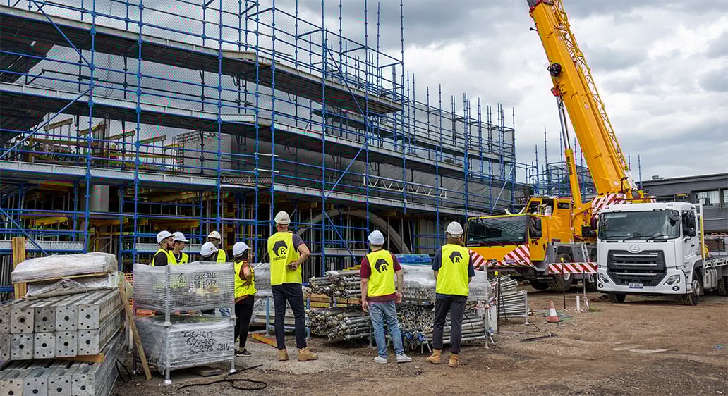 Estimating team meeting on site