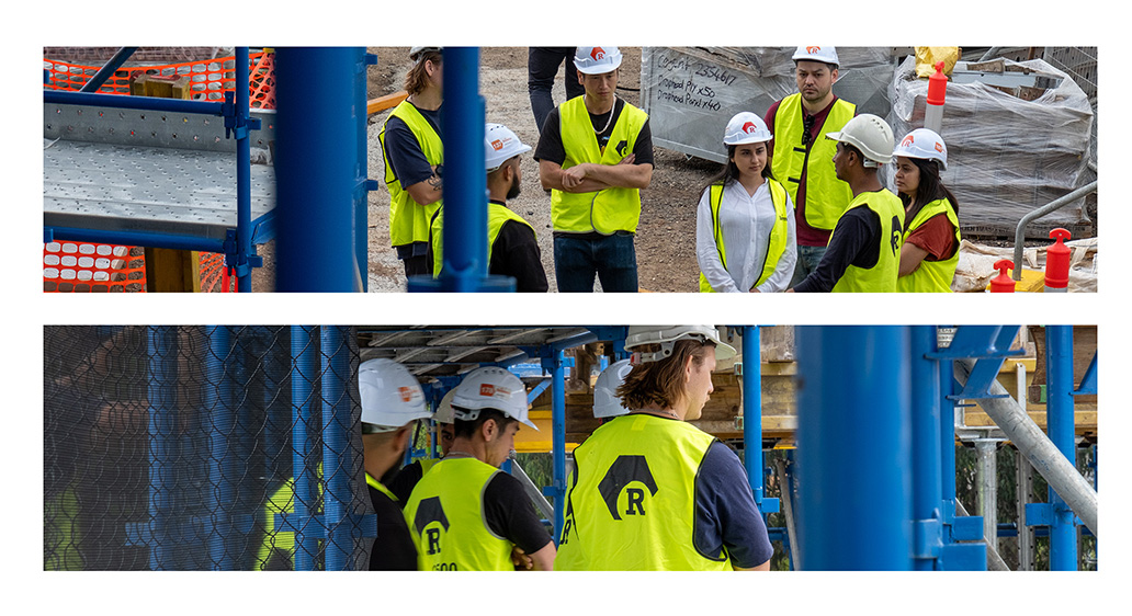 Estimating team meeting on site