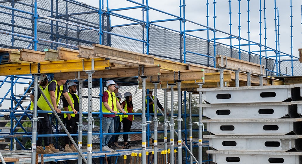 Estimating team meeting on site