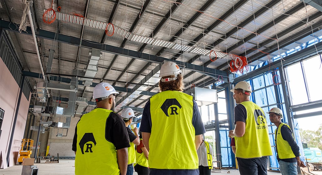Estimating team meeting on site