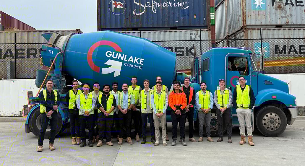 Reitsma visits Gunlake Concrete team in Prestons NSW