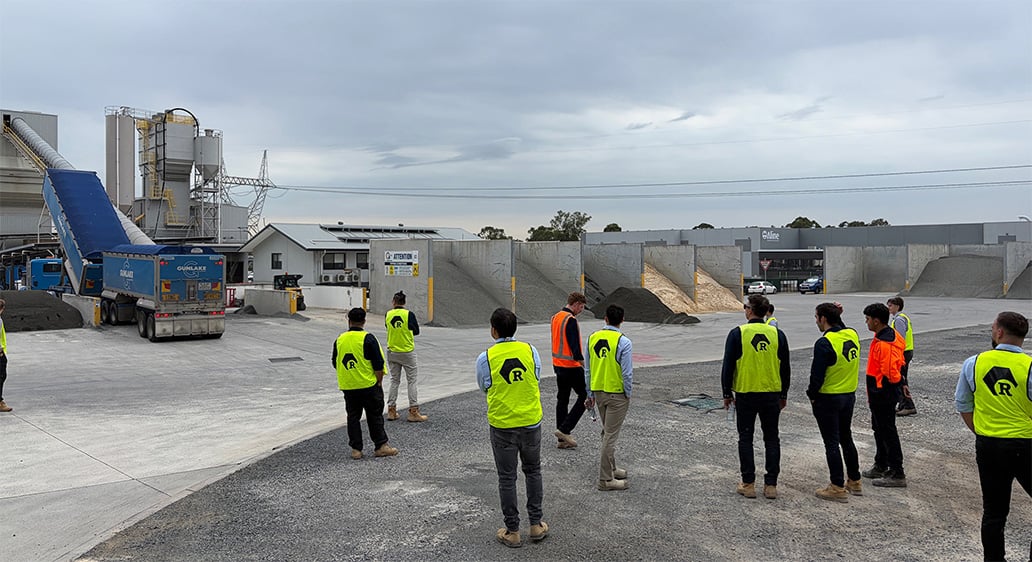 Reitsma visits Gunlake Concrete team in Prestons NSW
