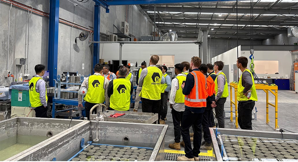 Reitsma visits Gunlake Concrete team in Prestons NSW