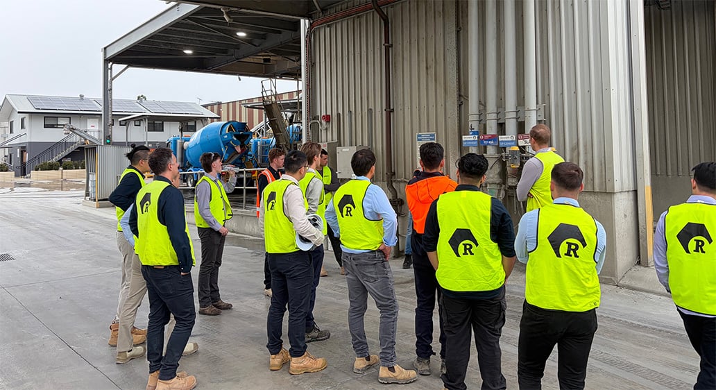 Reitsma visits Gunlake Concrete team in Prestons NSW
